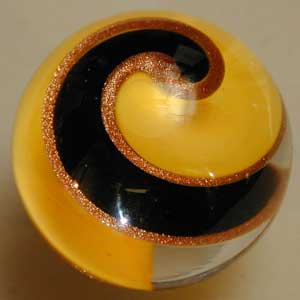 Ribbon Marble - Black, Yellow, Goldstone